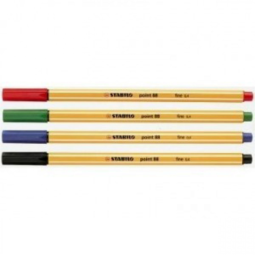 Tűfilc 4-es készlet 0,4mm 32234 STABILO POINT 88